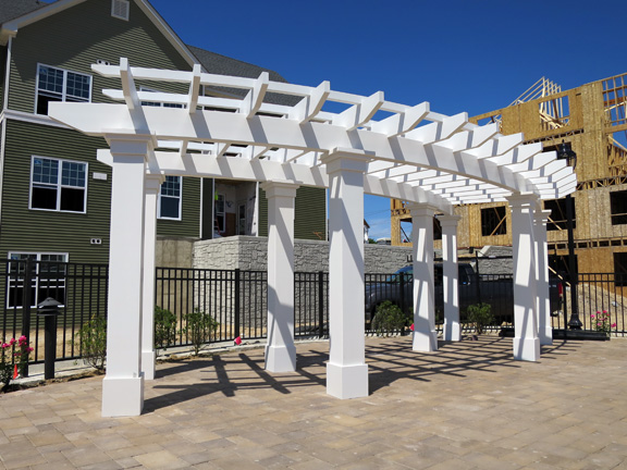 curved pergola.