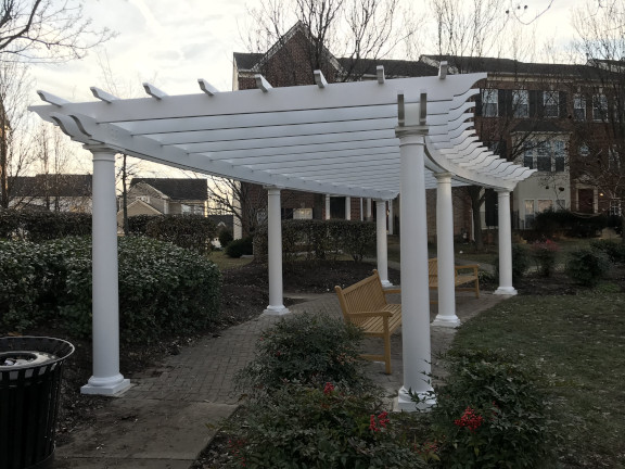 curved pergola.