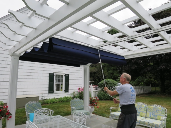 Freestanding pergola with training